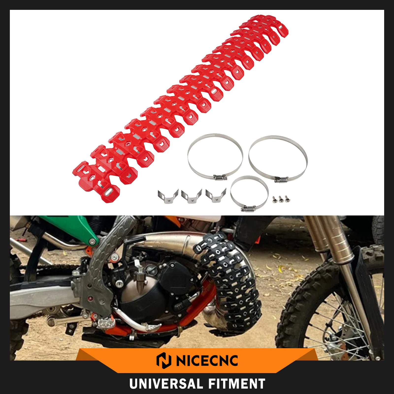 

NICECNC For Beta RR 300 RR 250 For GasGas EC 300 250 60CM Exhaust Heat Shield Muffler Protector For KTM EXC 300 EXC 250 SX 125