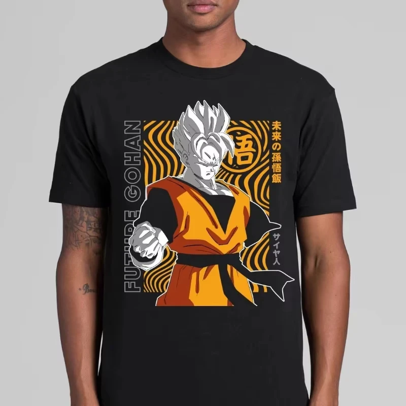 2026 Dragon Ball Future Gohan T-shirt, Japanese Anime Children's Parent-child Outfit, High-quality Pure Cotton Street Wear