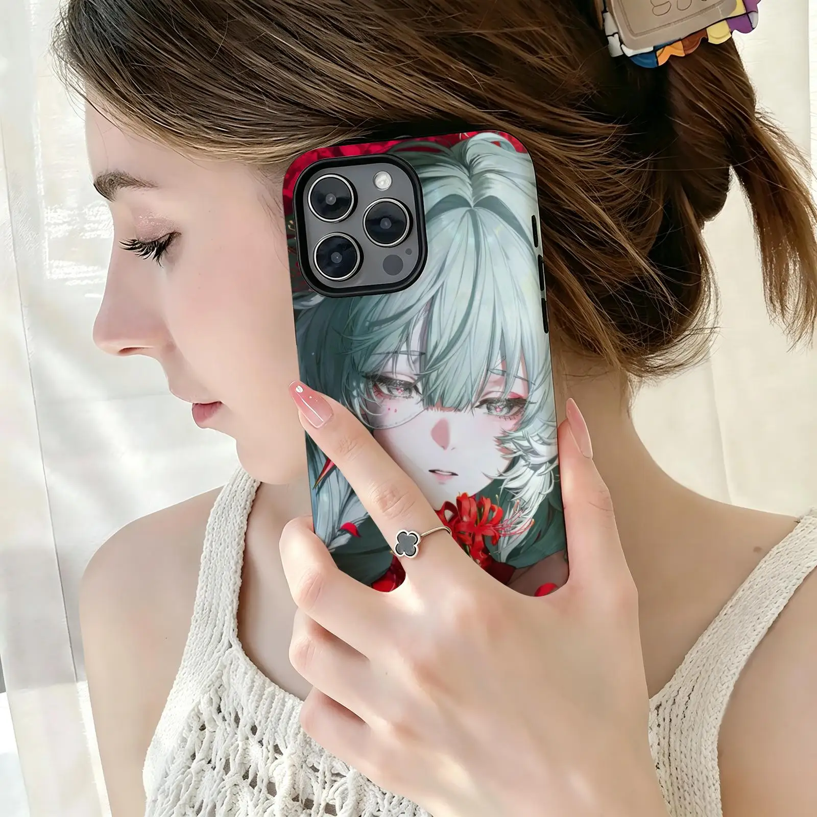 Phone Case For iPhone17 16 16e 15 14 13 12Plus Pro Max Glossy Magnetic Film Case Wuthering Waves PHROLOVA view 3