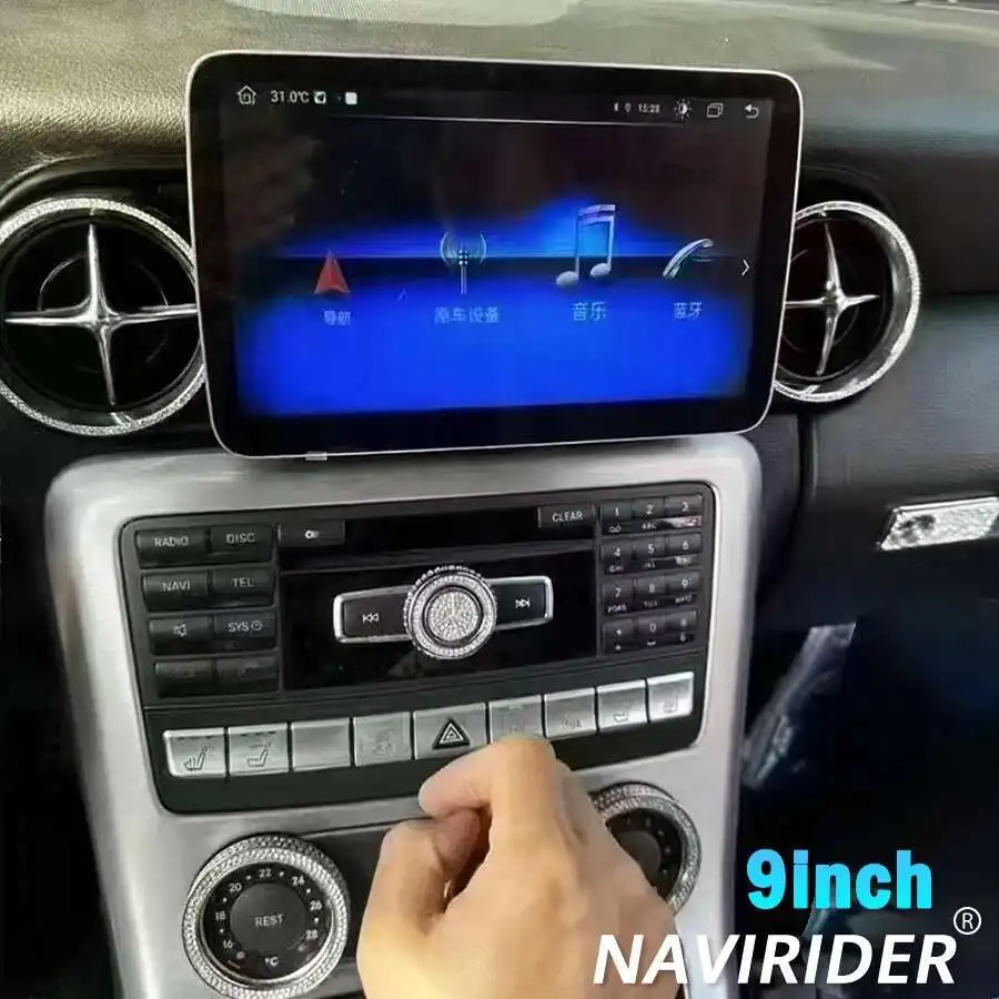 Android 14 Screen Car Radio For Benz SLC 43 AMG SLK SLC300 SLC200 SLC260 SLK350 SL350 R172 GPS Carplay Multimedia Video Player