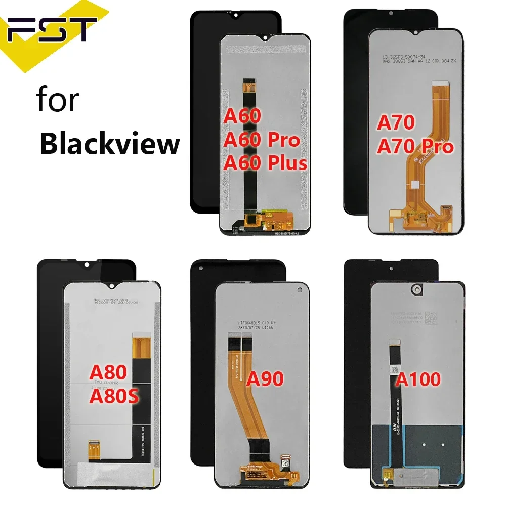 Dla Blackview A85 A95 Wyświetlacz LCD Ekran dotykowy Digitizer Zespół A70 A80 Pro A80 Plus A50 A52 A53 A55 A60 A90 A96 A100 A200 Pro