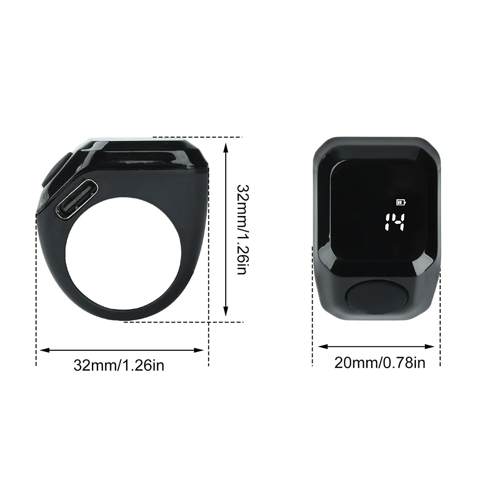 Portable Digital Display Counter Smart APP Ring Counter Bluetooth Counting Ring Time Reminder Wearable Tasbih Zikr Ring Misbah image 6