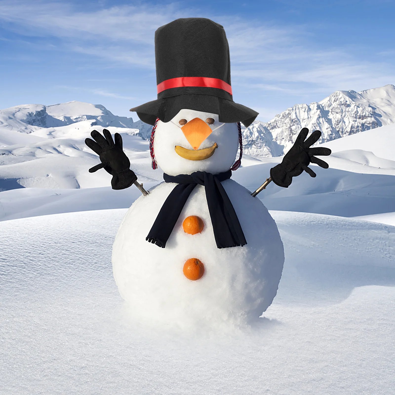 

1 set Snowman Hat Reusable Christmas Party Favor Lightweight Durable Cosplay Costume Accessory Decor Prop For Family Gathering