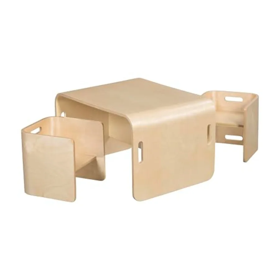 

Комплект мебели из гнутого дерева: стол и стулья, 3 предмета, натуральное дерево