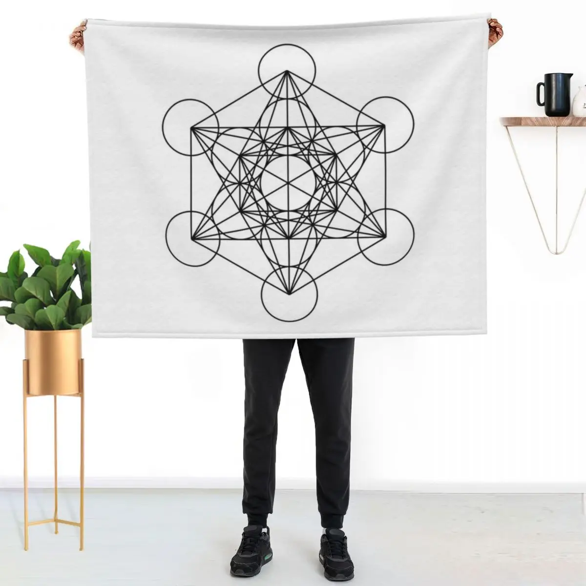 Metatron&x27;s Cube - Sacred Geometry Essential . Throw Blanket Thin Luxury Thermals For Travel for babies Blankets