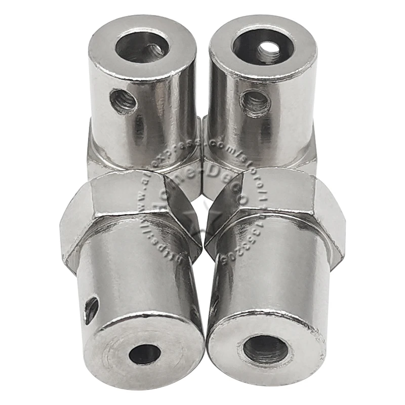 1pcs 2mm~8mm Rigid Hexagon Coupling Motor Shaft Coupler Connector Sleeve Adapter For RC Robot Smart Car Toy Boat Model Parts