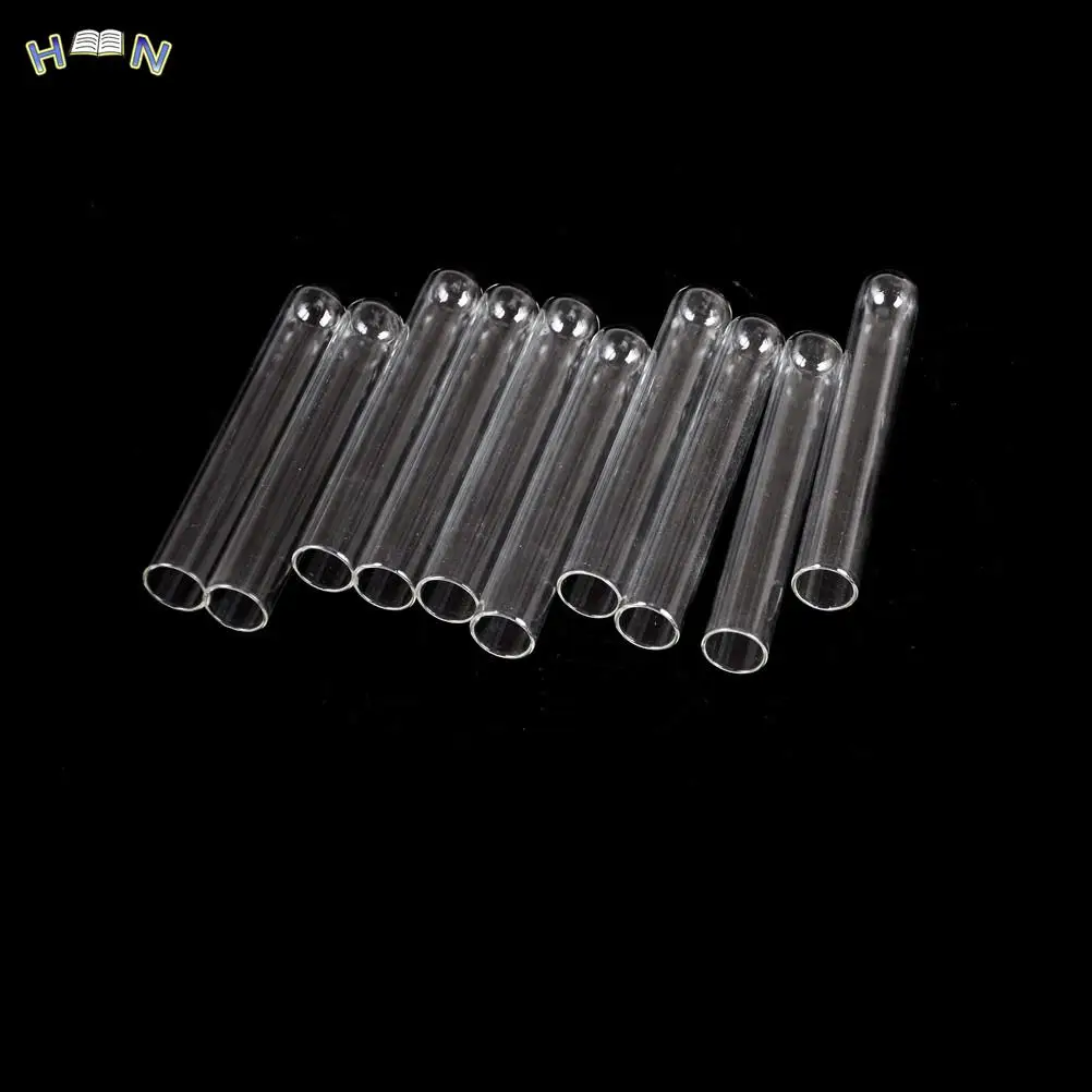 10pcs 100mm Pyrex Glass Blowing Tubes 4 Inch Long Thick Wall Test Tube Lab Supplies