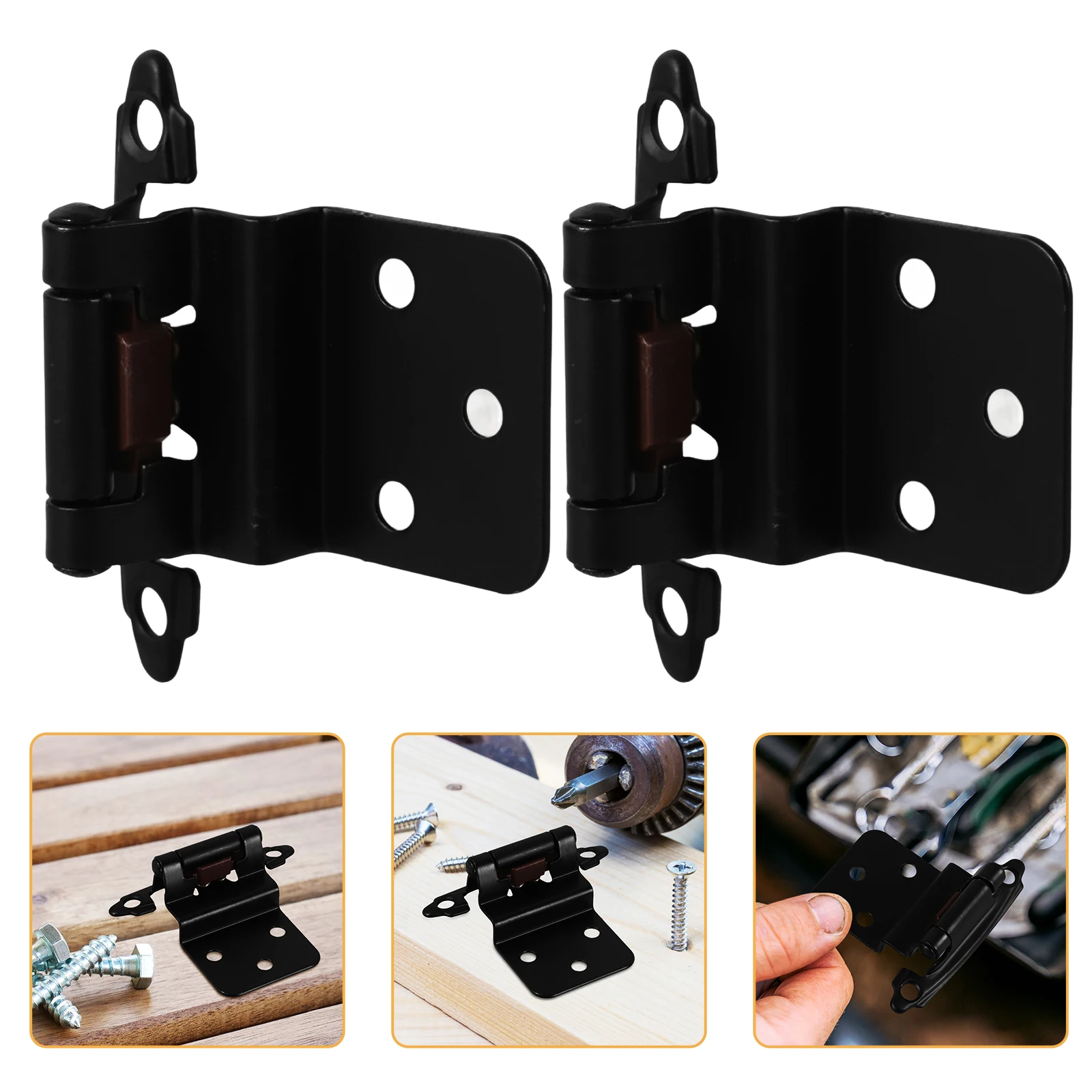 

2Pcs Metal Kitchen Cabinet Hinges Sturdy Self Closing Dampers for Furniture Cupboard Door Hardware Cabinet Hinges