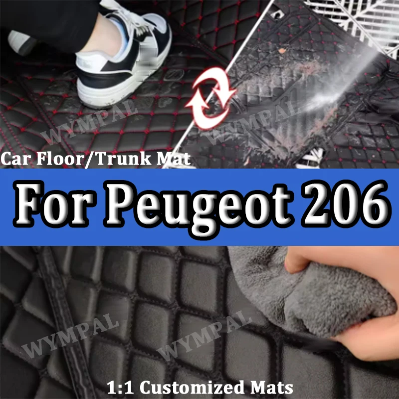 

Роскошные автомобильные коврики для Peugeot 206 206 + 1998 ~ 2013 Ковры Роскошные кожаные коврики Детали интерьера Автомобильные аксессуары