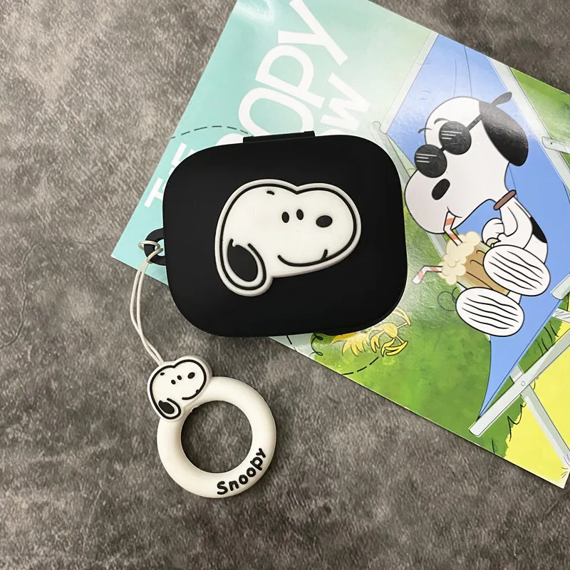 MINISO سنوبي حقيبة سماعة الاذن ل Redmi Buds 5 / 6 سيليكون سماعة لاسلكية تعمل بالبلوتوث سماعات شحن صندوق الغطاء الواقي مع المفاتيح