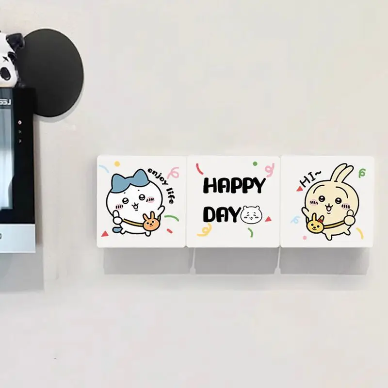 Jikikawa Cute Cartoon Little Eight Switch Sticker -Cute Coverup Decoration for Household Use -Usable Socket Simple and beautiful