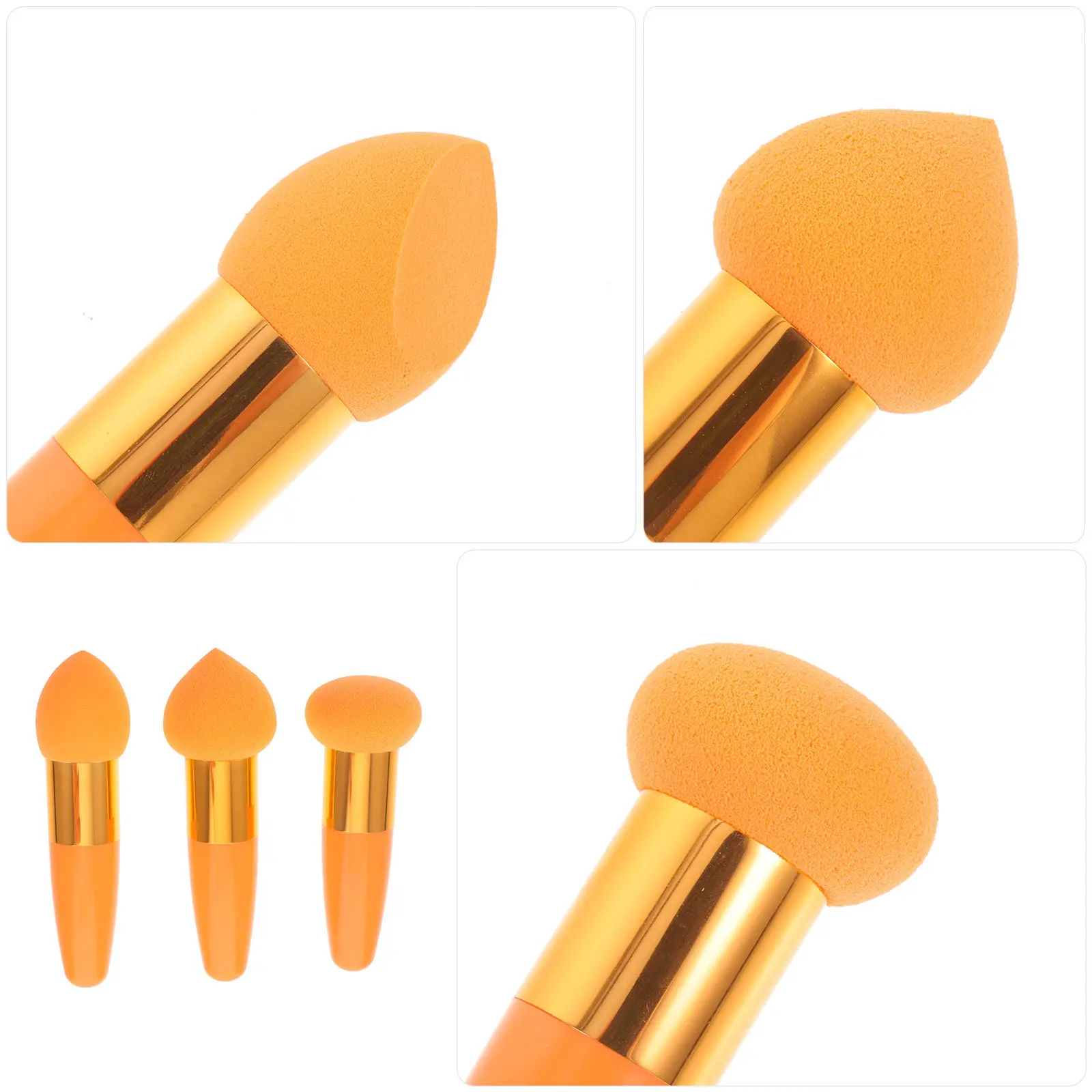 3 قطعة مجموعة فرشاة ماكياج الإسفنج قسط اللاتكس الوجه نفخة قضيب عالية الكثافة مرونة لا تشوه أداة التجميل