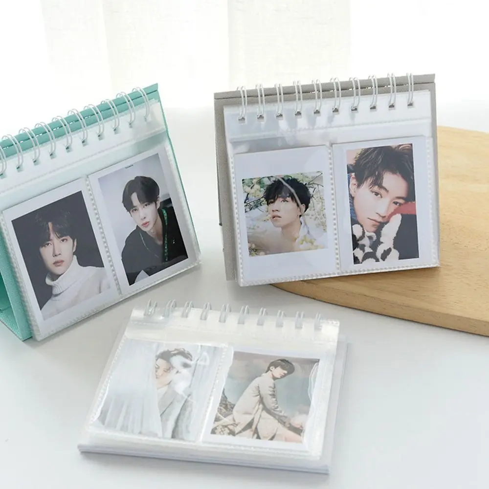 Cards Photo  Frame Picture Storage Case Star Collection Instant  Albums Photo Album Desktop Standing Album Photocards Holder