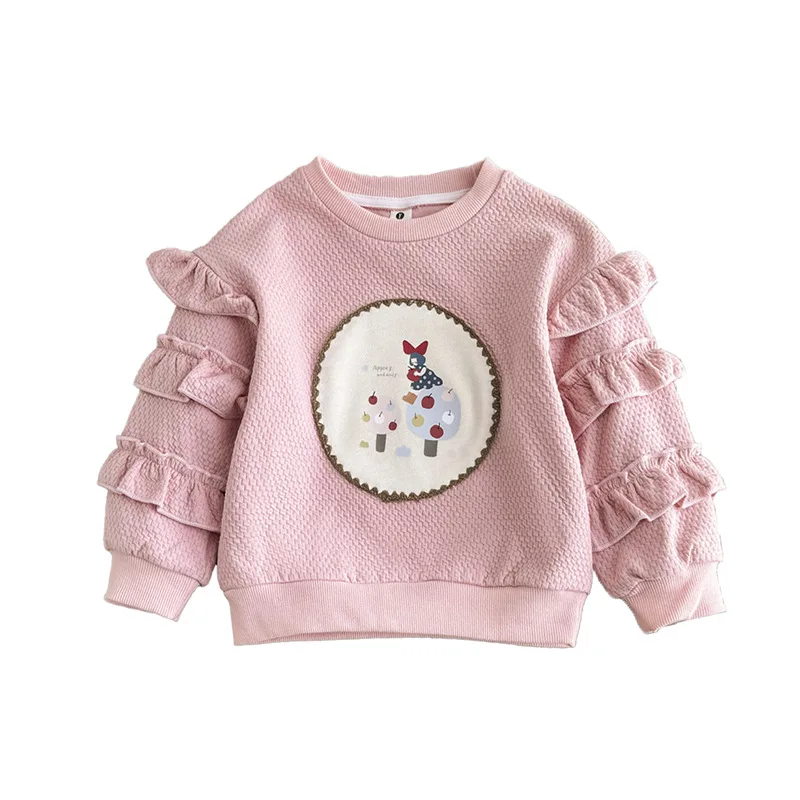 Girls Sweatshirts Autumn Winter Long Sleeve Tops for Kids Cartoon Children Pullover Cute Toddler Shirts Baby Outfits Clothing