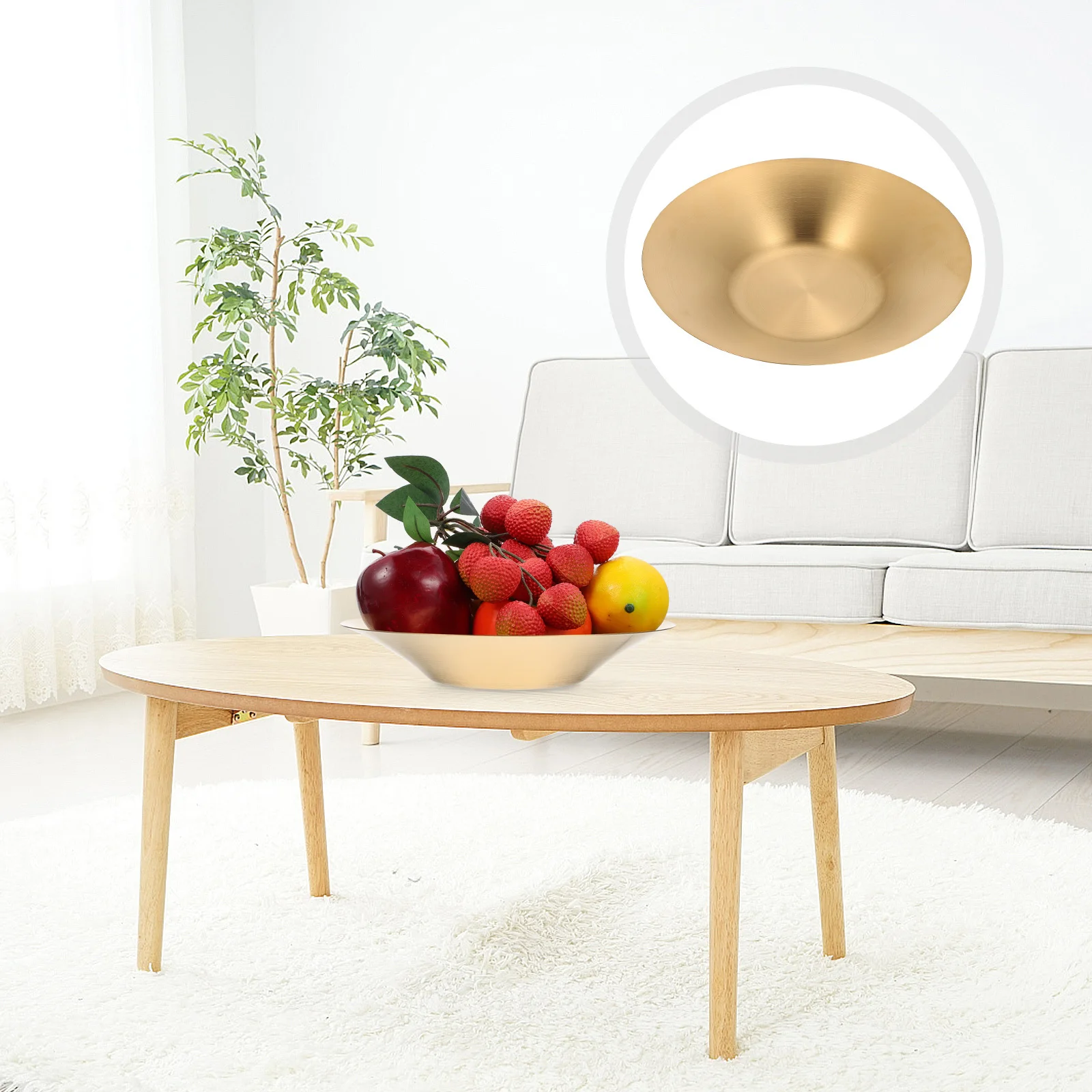 

1Pcs Stainless Steel Plate Round Design Deepened Food Serving Bowl for Bbq Picnic Party Fruit Storage Pasta Noodles Kitchen