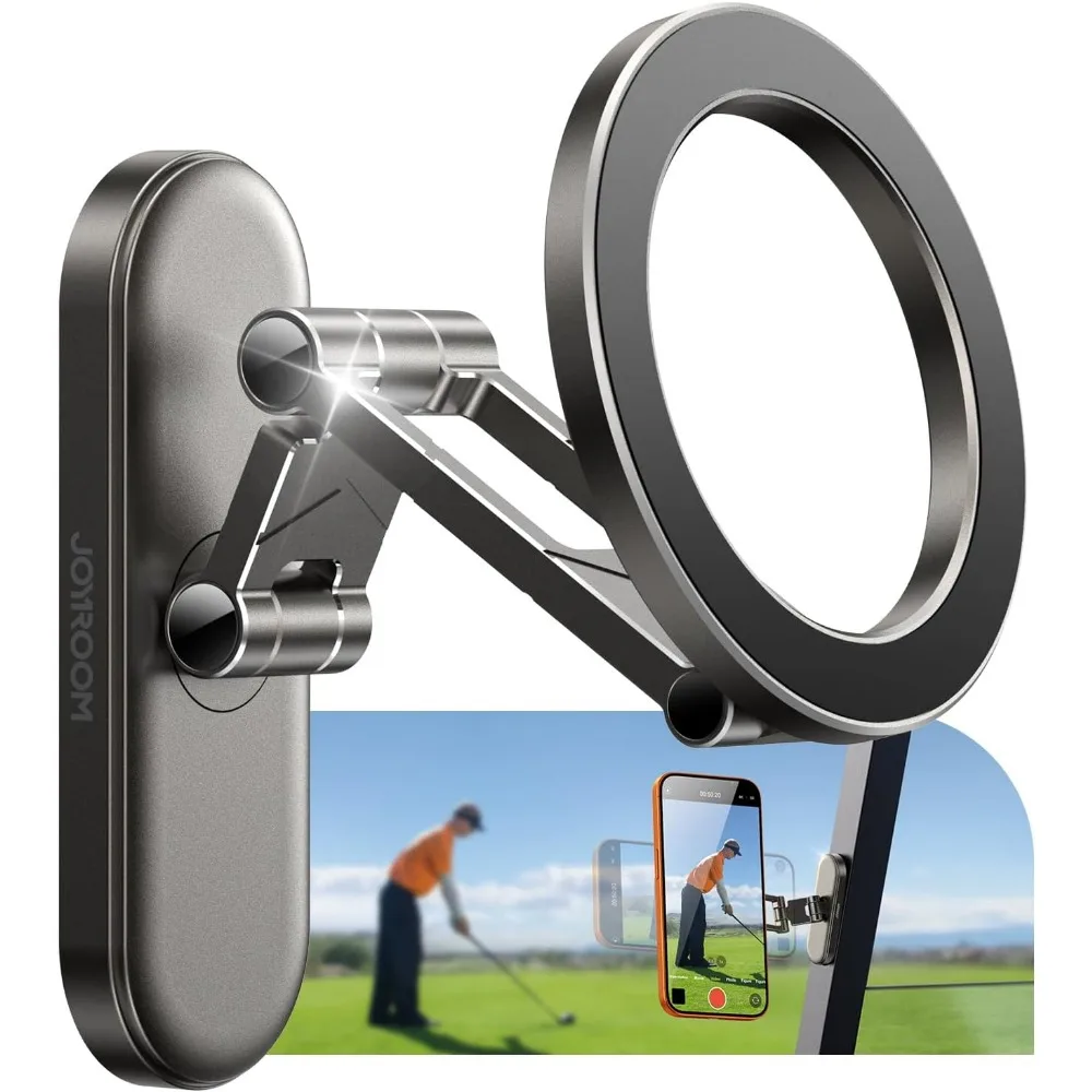 

Upgraded Magnetic Golf Cart Phone Holder Tri Fold All Alloy Compatible with MagSafe iPhone 17 12