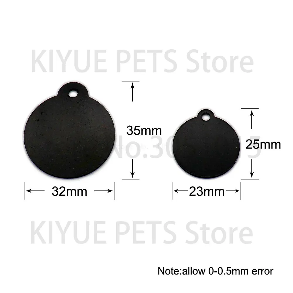 Wholesale 20pcs Round Shape Charm Pet Tags DIY Tags Pet Shop Tags Pet Dog Cat Tag Id Aluminum Phone Telephone Supplies Alloy