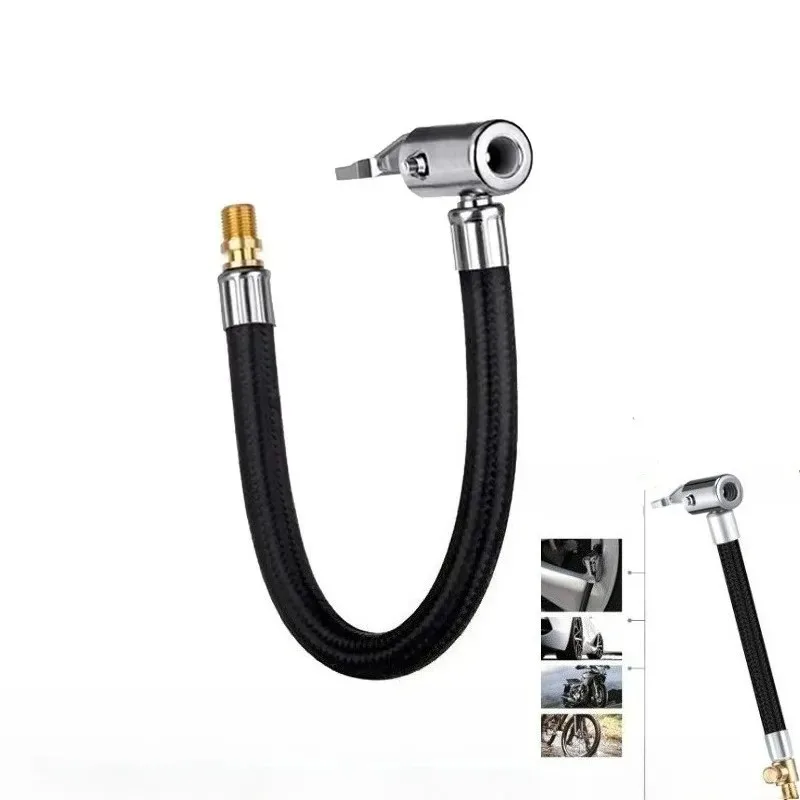 

Удлинительный шланг для накачивания автомобильных шин, адаптер для накачивания насоса, трубчатый адаптер для мотоцикла, велосипеда, разъем для определения тона шины, резьба клапана шины