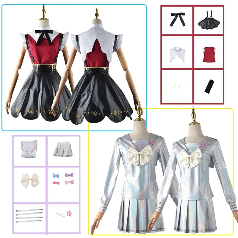 Needy Girl Overdose Cosplay Costume Game Angel-chan Sugar Candy Cosplay Wig Jk Sailor Suit Full Set Halloween Cosplay Clothing