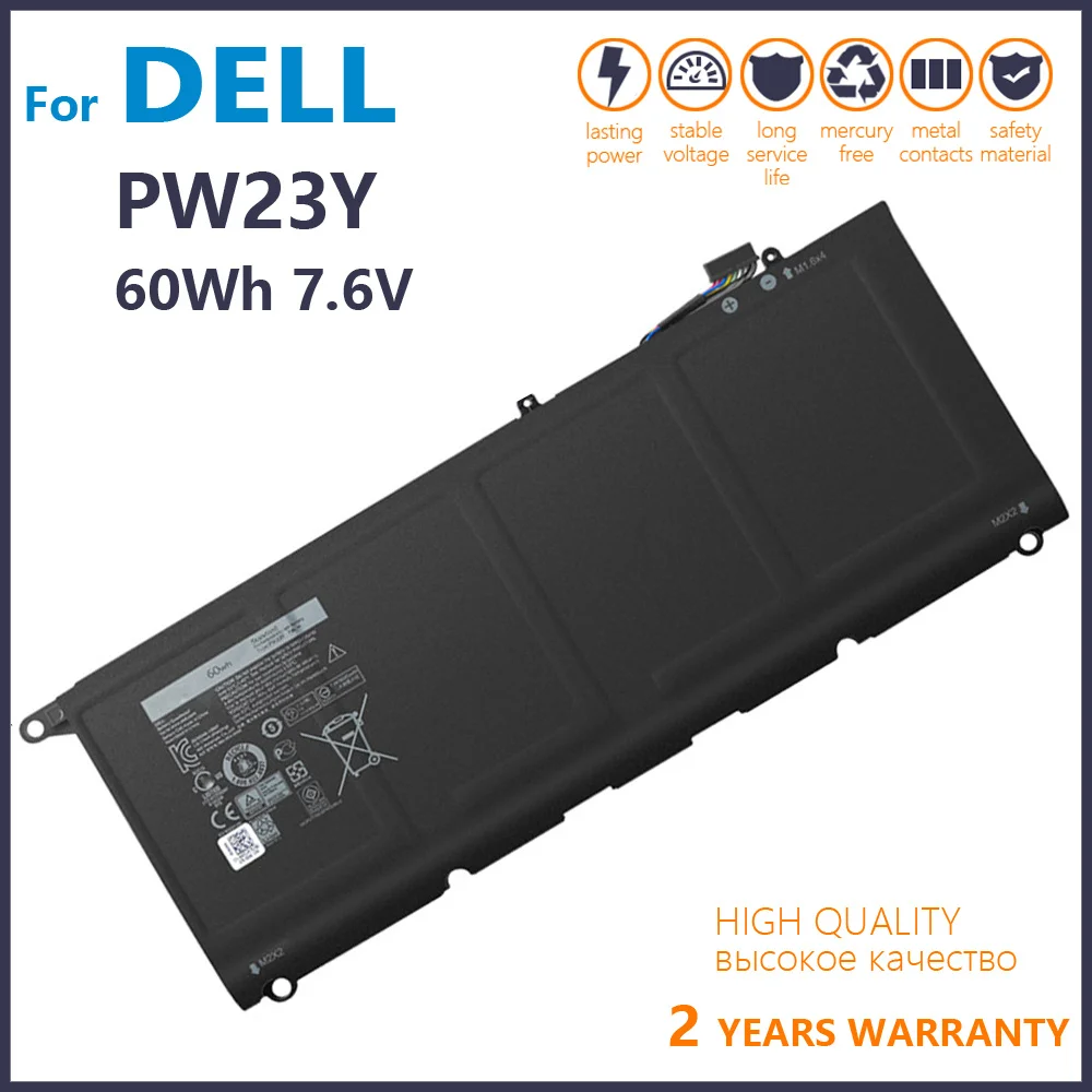 

Оригинальный Новый Сменный аккумулятор PW23Y для ноутбука DELL XPS 13 9360 серии 9360-D1805T D1505 1505G 1605T 1605G,RNP72 TP1GT 60WH