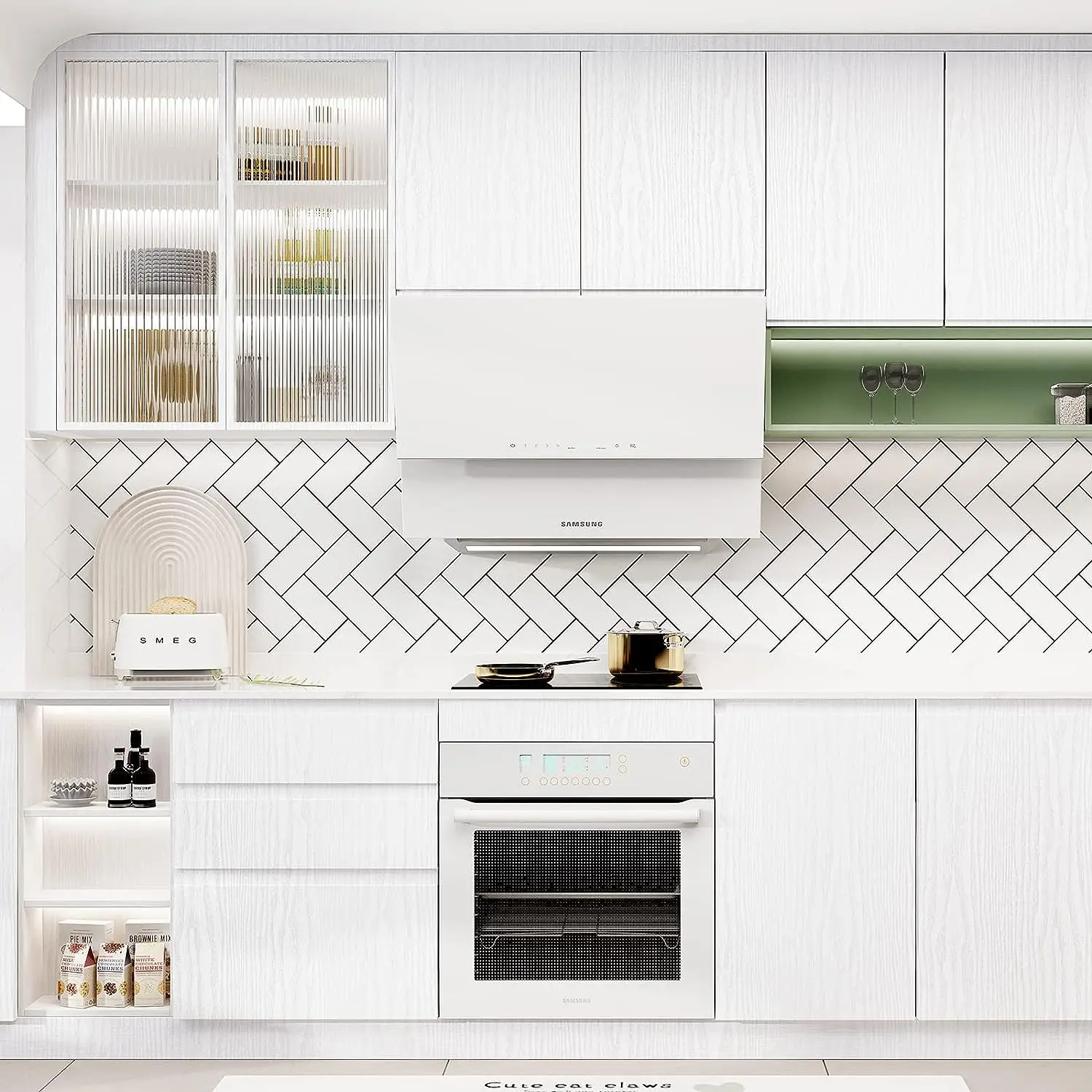 55CM Wide Wood Decor Paper for Furniture Waterproof Vinyl Wall Sticker Self Adhesive PVC Wallpaper Kitchen Cabinet Door Sticker