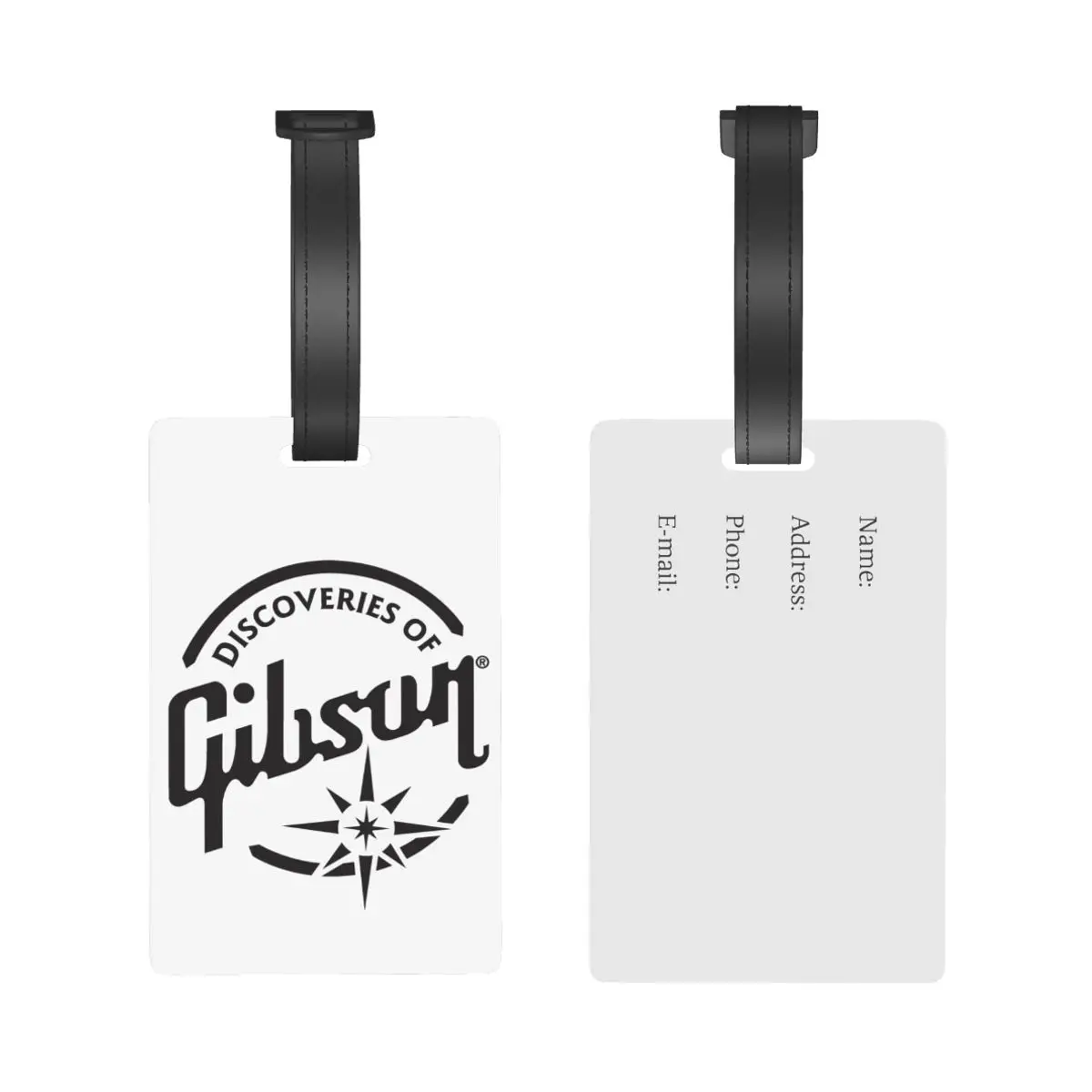 Gibson Les Paul Luggage Tags Suitcase Accessories Travel PVC Cute Baggage Boarding Tag Portable Label Holder ID Name Address