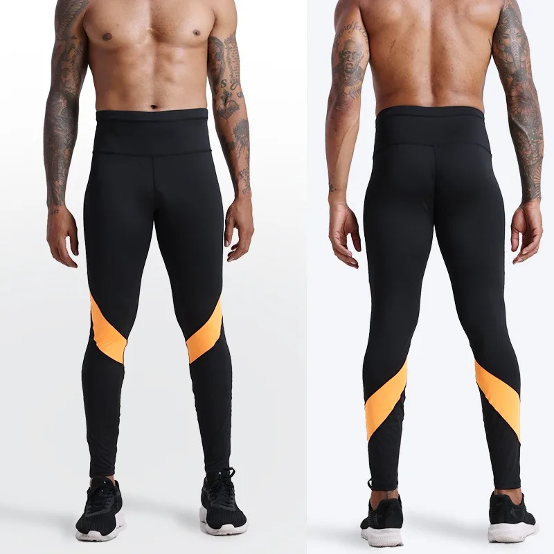 High stretch breathable printed trousers, training quick-drying pants, compression base, gym pants, men's running sweatpants