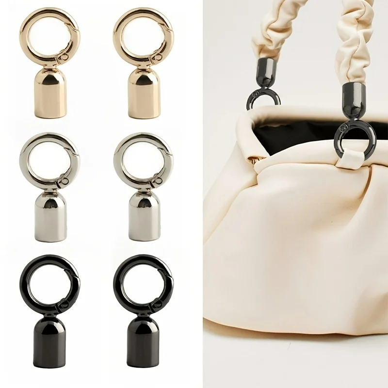 Metal Buckles O Ring Bag Strap Spring Snap Hook Cord End Clip Stopper Handbag Handle Keychain Connector Accessories