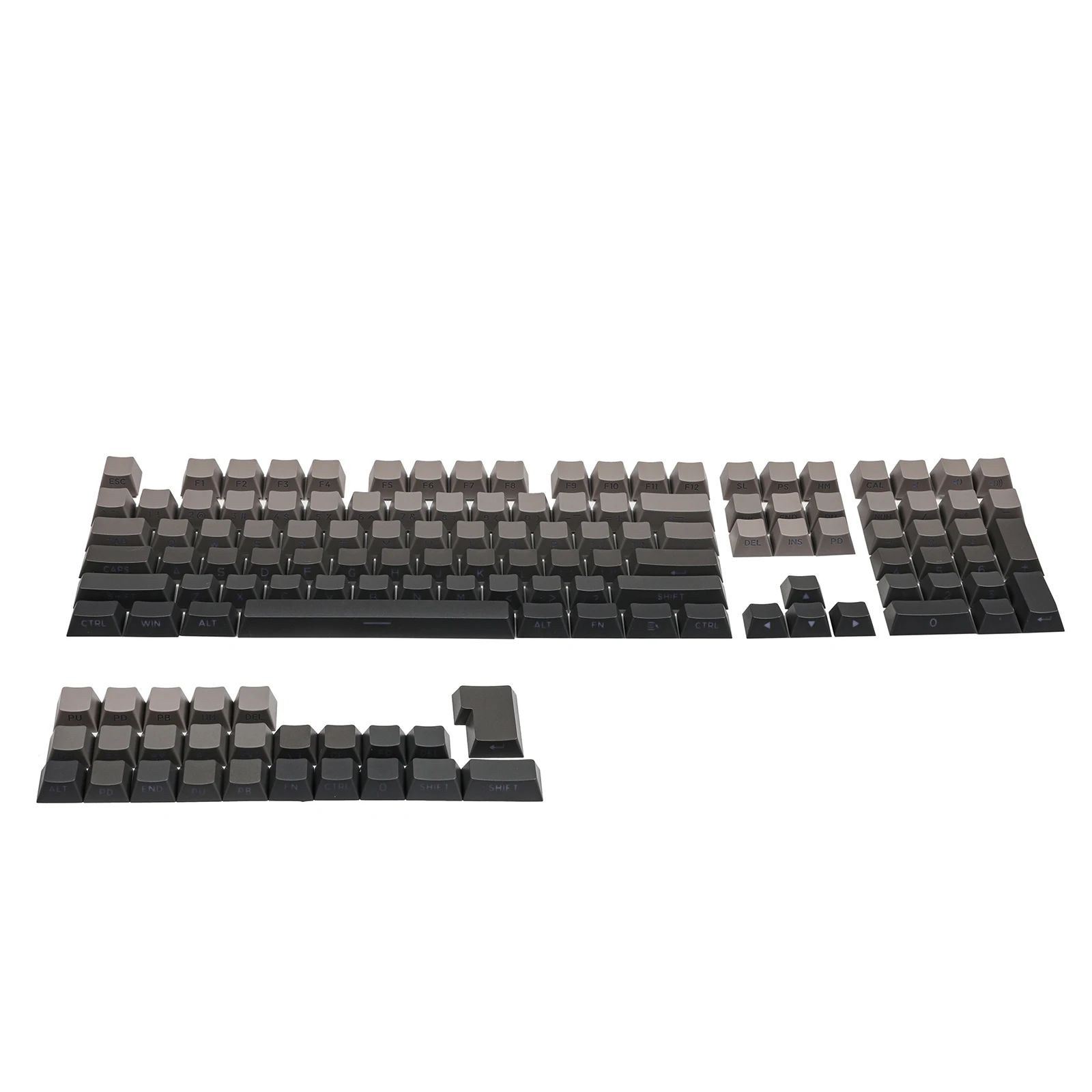 EPOMAKER Smokey Grey 133-Key Double-shot Side-printed PBT Cherry Profile Keycap Set for ANSI Mechanical Gaming Keyboard