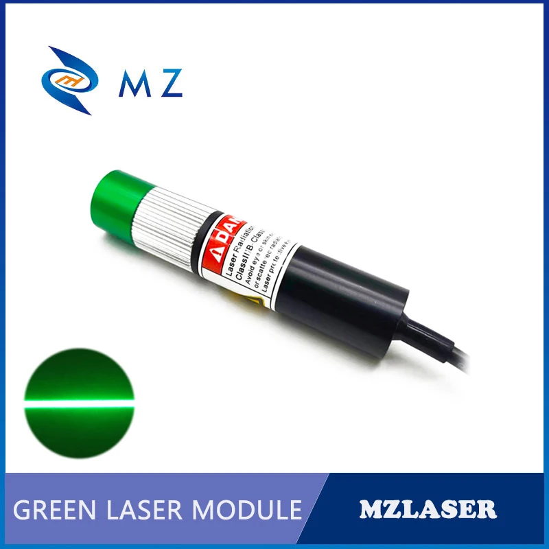 Módulo de diodo laser TTL PWM, focagem ajustável, linha verde, grau industrial, D16 mm, 520nm, 150mW, 110 graus, venda quente