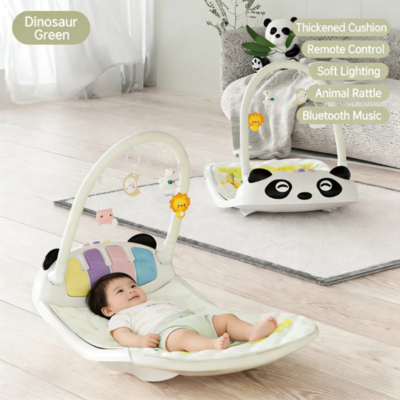 0-12 Months Baby Fitness Stand Music Play Gym Activity Toys Newborn Piano Crawling Blanket Pedal Game Pad Early Education