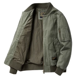 Autumn Winter Mens Bomber Jackets Fashion Men Retro Ma-1 Pilot Baseball Coats Men Casual Sports Windbreaker Jackets Clothing