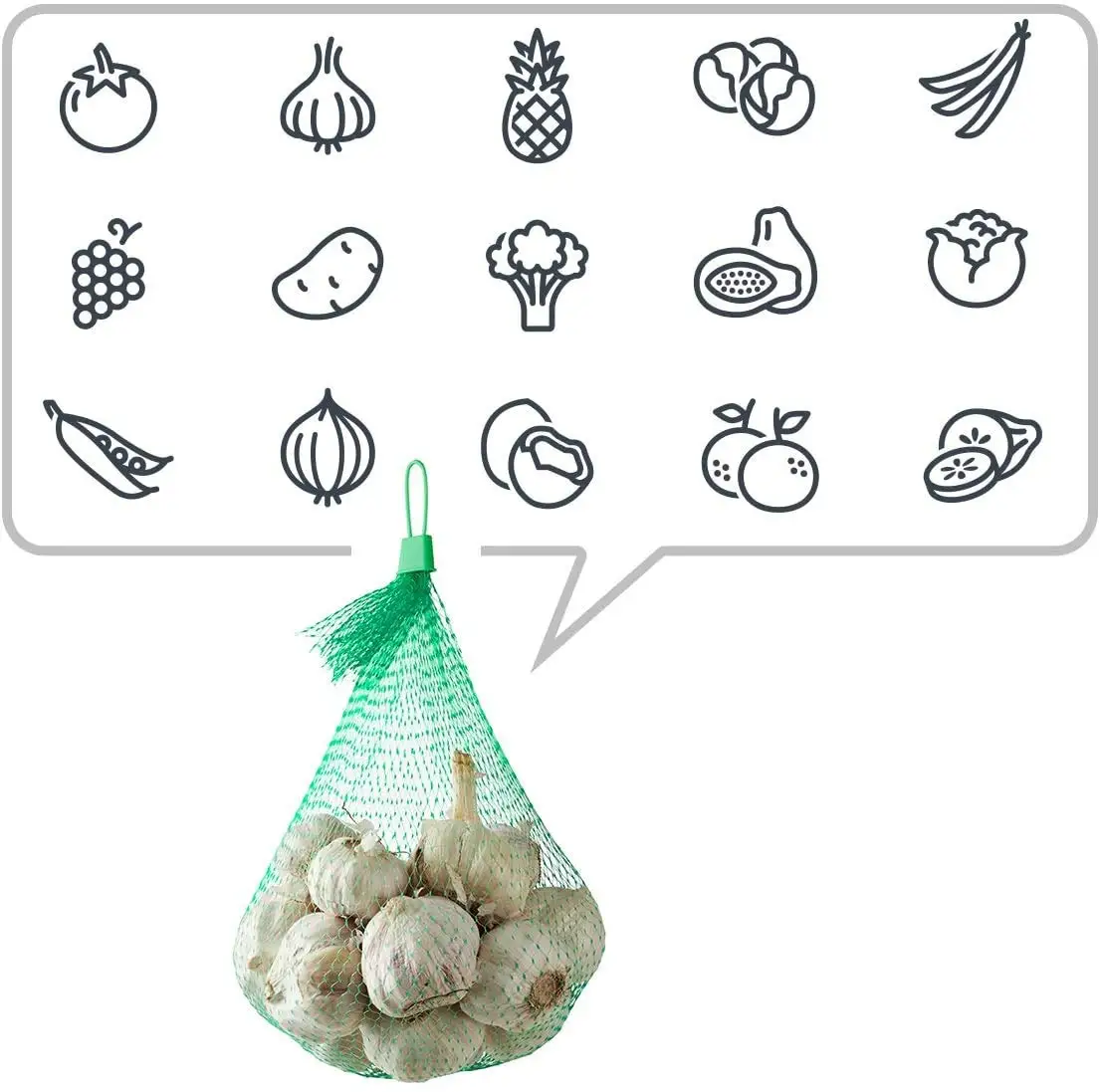 100PCS Seafood Boiling Bags with Loop-Style Closures Reusable Nylon  Mesh Produce Bags Onion Bags, Fruit and Vegetable Bags