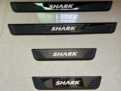 For BYD SHARK 6 SHARK6 PICKUP 2025 2024 Car Door Sill Scuff Plate Threshold Pad Stainless Steel Plastic Protection Car Accessory