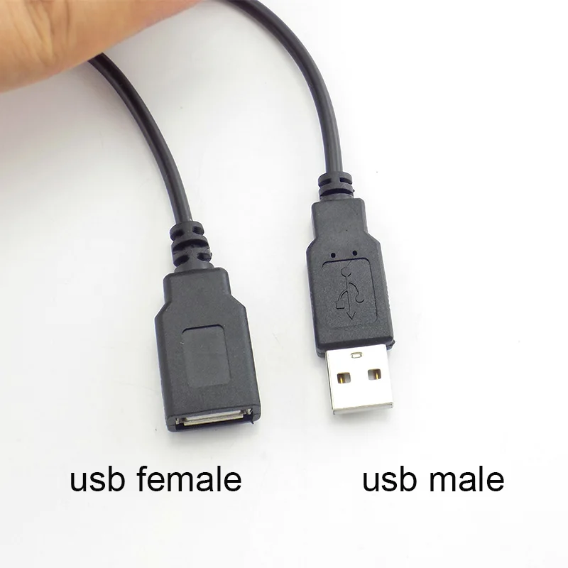 1M 2 Pin 4 pin USB 2.0 A Female Male Jack Power Charge Charging Data Cable Cord Extension Wire Connector DIY 5V Adapter D1