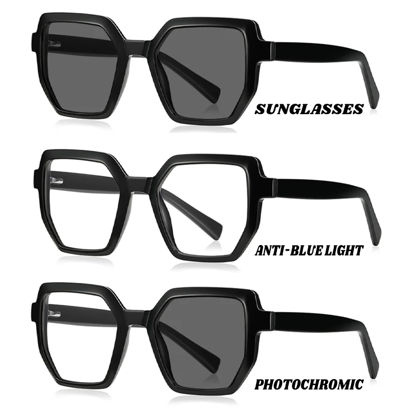 نظارات شمسية نسائية مستقطبة ، نظارات شمسية هندسية للسيدات ، نظارات شمسية لقصر النظر مخصصة ، UV400 ، تصميم جديد ، موضة ، #6