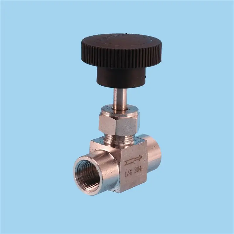 Y50A-4X 1/4 Inch BSP Equal Female Thread SS 304 Stainless Steel Flow Control Shut Off Needle Valve