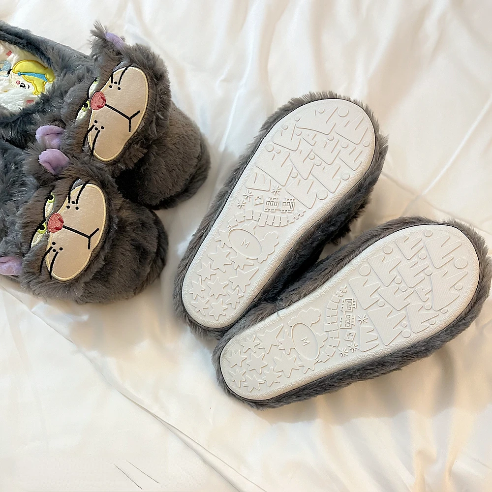 Cute Lucifer Slippers Comfortable Indoor Home Shoes Kawaii Cartoon Anime Shoes Birthday Gifts for Autumn Winter Girl