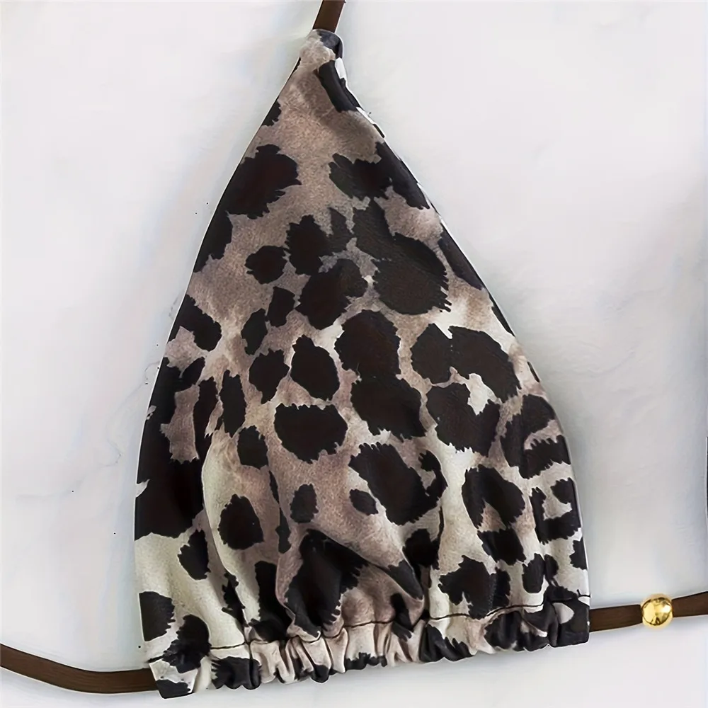 Imprimé léopard String licou Triangle Bikini Mujer Micro String 2025 Sexy maillot de bain femmes vacances maillot de bain maillot de bain Bikinis ensemble