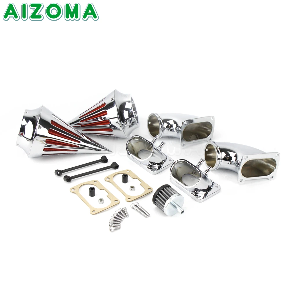 Motorcycle Cone Spike Intake Air Cleaner Intake Filter Kits Black Chrome Air Filters Accessories For Suzuki Boulevard M109 M109R