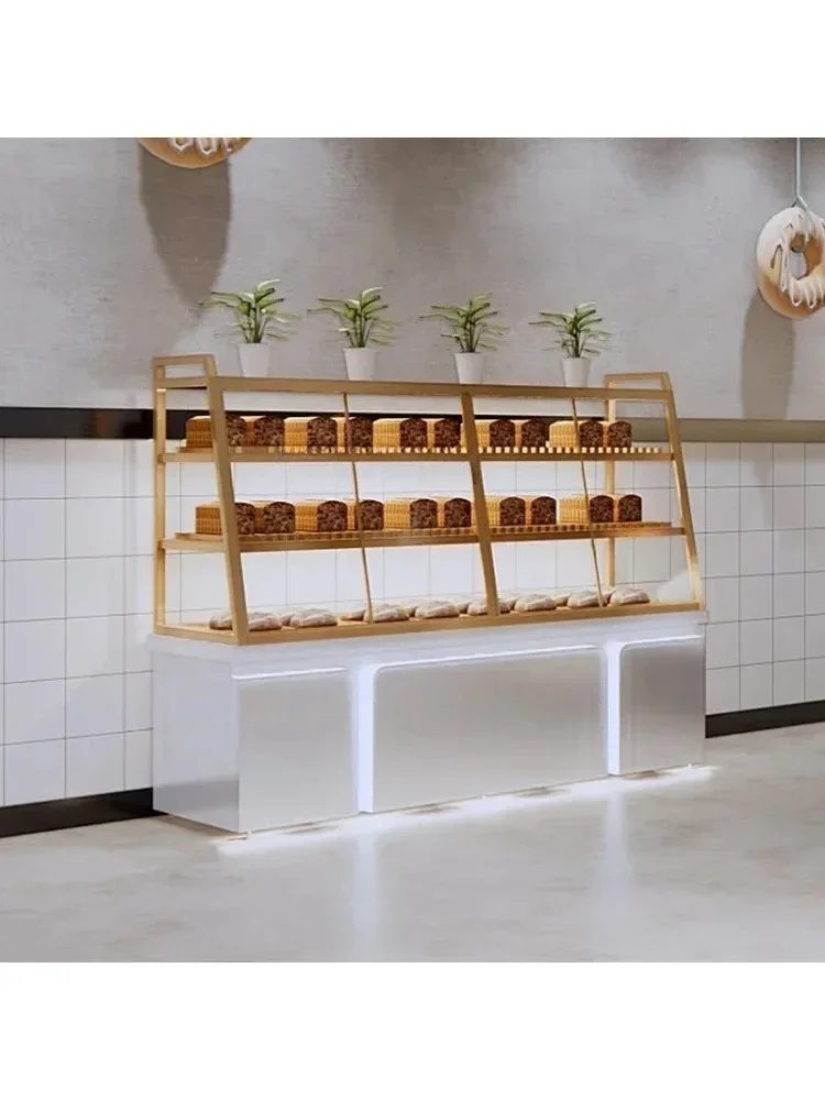 Bread Display Cabinets Baking Shop Cake Nakajima Cabinet Commercial Custom Glass Cashier Small Bakery Side Cabinet