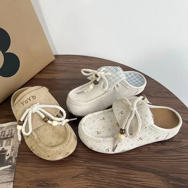 Flats Platform Women Slippers Summer Fashion Casual Shoes Cozy Slingback Woman Mules Shoes 2025 Trend Brand Dress Zapatos Mujer view 6