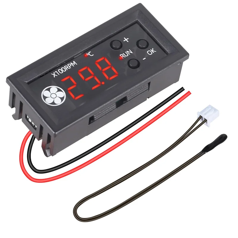 ABSQ-PWM 4 สาย DC 12V พัดลมควบคุมความเร็วโมดูล, พัดลมอุณหภูมิระบบควบคุม Probe สําหรับ 3A พัดลม PC การใช้งาน