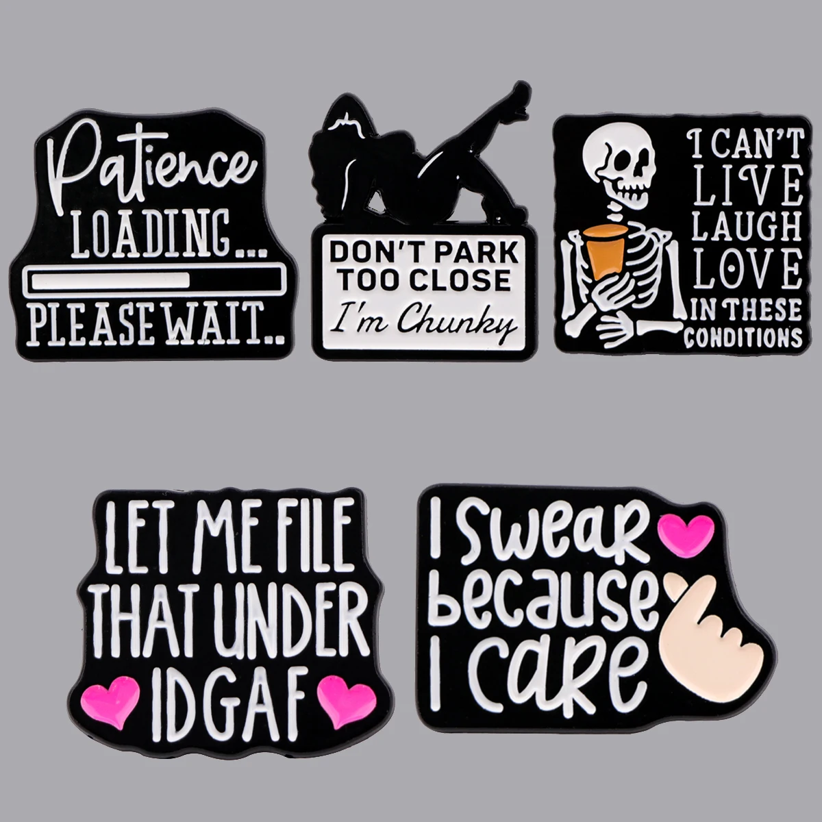 Pin esmaltado de paciencia, broche con citas divertidas, alfileres de solapa, insignia en mochila, accesorios de ropa, joyería creativa, regalos para amigos