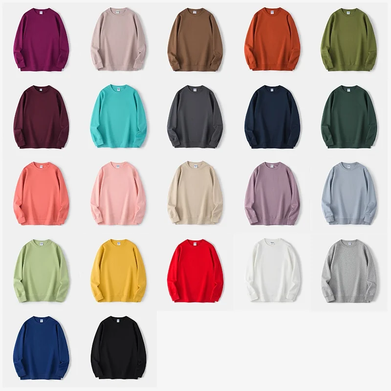 

Однотонный свитшот-худи унисекс в конфетных цветах для пар, весна-осень-зима