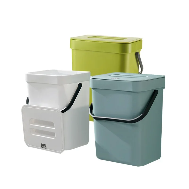 Poubelle silencieuse et peu encombrante - 3/5L, poubelle scellée écologique pour cuisine et bureau, sans électricité