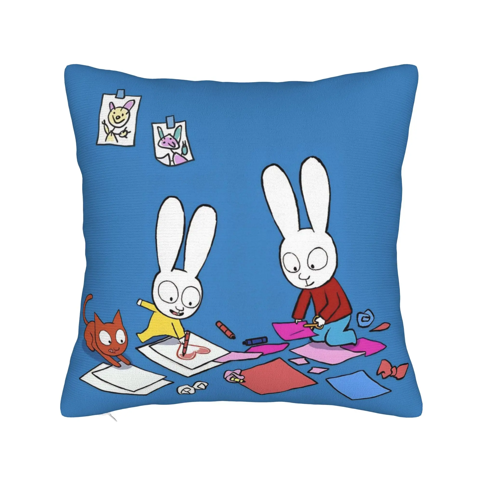 Simon Super Rabbit Pillow Cover Accessories Printing Cushion Cover Decorations  Pillow Case Cover Home Multi Size