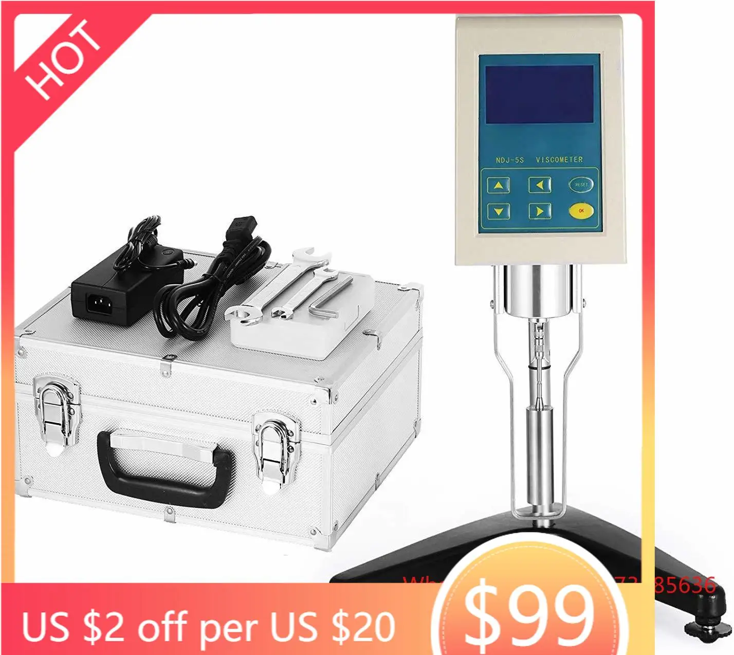 Ndj-5s Viscosimeter Laboratory Digital Rotational Viscometer