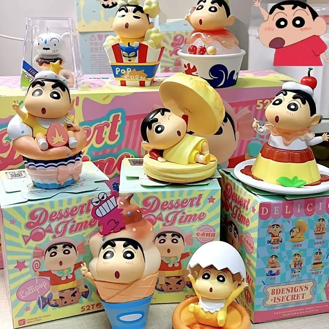 

Trendy Crayon Shin Chan Anime Peripheral Decoration Kawaii Dessert Series Cartoon Ice Cream Decoration Car Toy Girl INS Gift