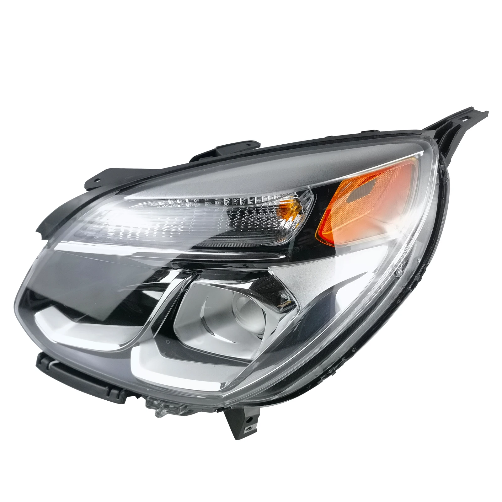 مجموعة مصابيح السيارة الأمامية لسيارة شيفروليه إكوينوكس 16-17، عدسة شفافة، 1 كشافات أمامية يسار #1